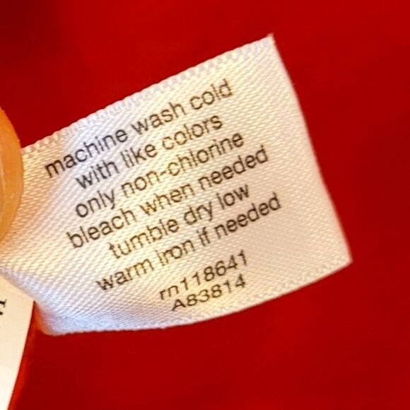 Lane Bryant Women's Red Flowy Sleeve Satin Blouse Size 20 - Picture 6 of 6